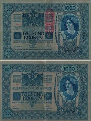 Q1411 Banknote Austria Deutschösterreich 1000 Kronen  1902-> Make offer