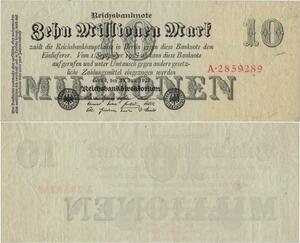 Q1459 Banknote Germany Weimar 10 Millionen Reichmarks 1923