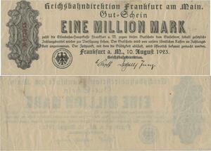 Q1469 Banknote Germany Frankfurt 1 Millionen Reichmarks 1923 -> Make offer