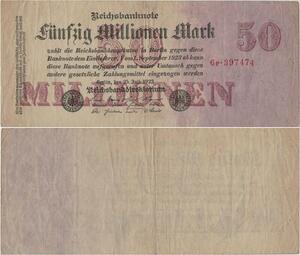 Q1480 Banknote Germany Weimar 50 Millionen Marks 1923 -> Make offer
