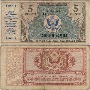 Q1507 Banknote USA 5 Cents Military Payment 1948 -> Make offer