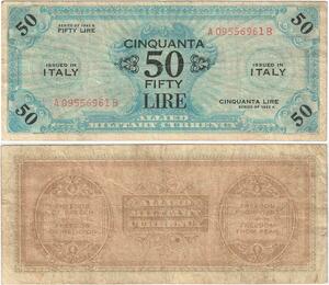 Q1916 Banknote Italy 50 Lire 1943 -> Make offer