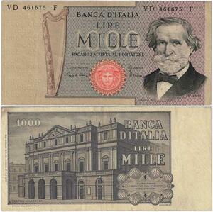 Q1933 Banknote Italy 1000 Lire Giuseppe Verdi 1969-1981 -> Make offer