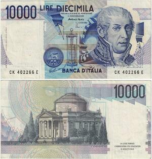 Q1934 Banknote Italy 10000 Lire Alessandro Volta 1984-1998 -> Make offer