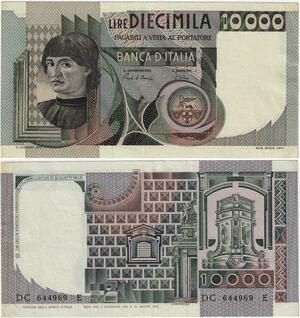 Q1977 Banknote Italy 10000 Lire 1978 AU -> Make offer