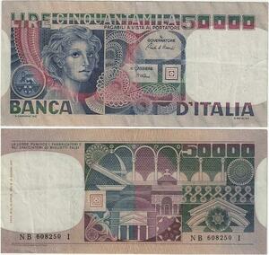 Q1982 Banknote Italy 50000 Lire 1977 -> Make offer