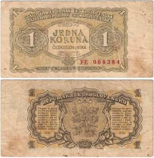 Q2033 Banknote Czechoslovakia 1 Korun 1953 - Offer