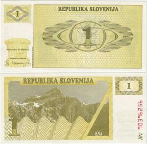 Q2065 Banknote Slovenia 1 Tolar 1990 - Offer