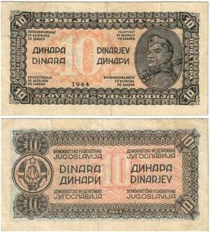 Q2239 Banknote Yugoslavia 10 Dinara 1944 - Offer