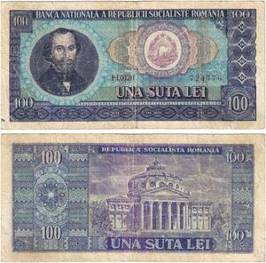 Q2474 Banknote Romania 100 Lei Nicolae Bălcescu 1966 - Offer