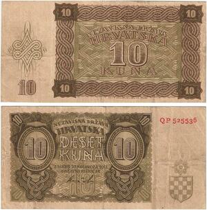 Q2519 Banknote Croatia 10 Kuna 1941 -- Make Offer