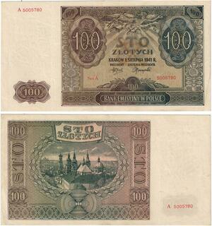 Q2565 Banknote Poland 100 Zlotych 1941 -- Make Offer