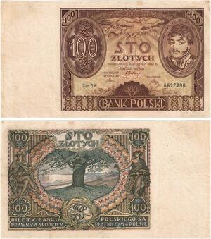 Q2594 Banknote Poland 100 Zlotych Józef Antoni Poniatowski 1934 - Make Offer