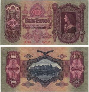 Q2651 Banknote Hungary 100 Pengő King Mátyás 1930 UNC -- Make Offer