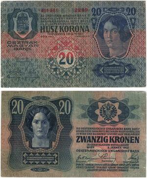 Q2657 Banknote Austria Hungary 20 Kronen Korona 1913 -- Make Offer
