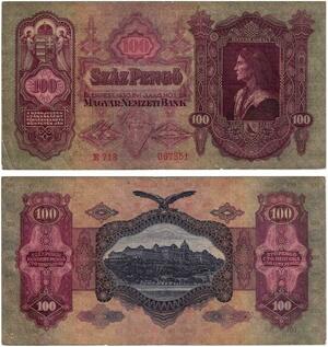 Q2681 Banknote Hungary 100 Pengő King Mátyás 1930 -- Make Offer