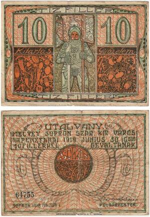 Q2683 Banknote Hungary 10 Fillér 1919 -- Make Offer