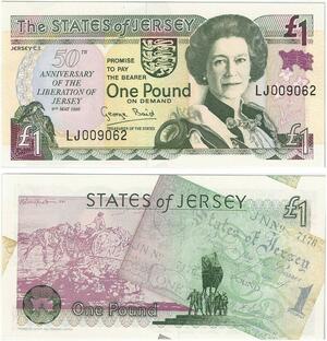 Q3510 Banknote Jersey Islands Pound Elizabeth II 1995 UNC - Make Offer