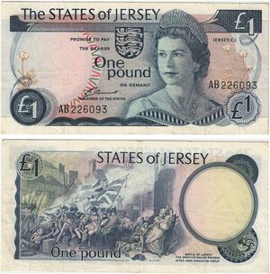 Q3511 Jersey Islands Pound Elizabeth II Peirson John Singleton 1976-1988
