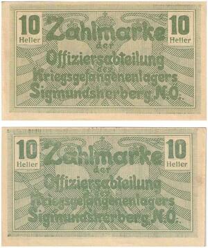 Q3592 Banknote Austria Sigmundsherberg 10 Heller 1915 - Make Offer