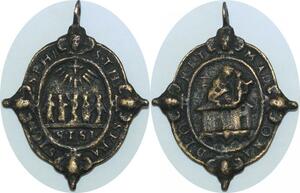 Q6007 Rare Medal Vatican Papal Madona Sisi Christ Holy Spirit 