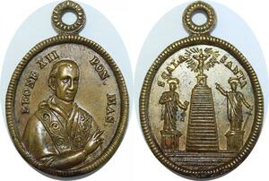 Q6015 Rare Medal Vatican Papal Leo Leone XII 1760 1823 Sancta Santa AU