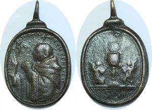 Q6020 Rare Médaille St Thomas de Villeneuve Archeveque Valence 1544 1555