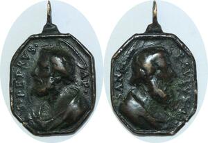 Q6025 Rare Medal Vatican Papal St Peter Sanctus St Petrus 16-17th