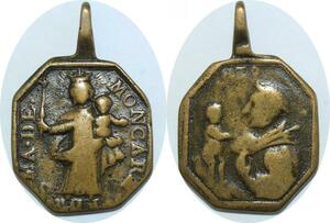 Q6027 Rare Medal Octogonale Vatican Papal Ma De Roma Madonna Christ