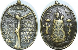 Q6031 Rare Medal Vatican Papal Vatican Madonna Jesus Christ INRI 