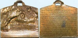Q6033 Rare Médaille Notre Dame de Lourdes Lieu Saint Vierge Bernadette 1858