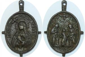 Q6034 Rare Medal Vatican Papal Sancta Mater Teresia Mary Joseph Jesus Christ