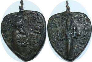 Q6036 Rare Medal Vatican Papal St Benoit Benedictvs Coeur Maria Christ