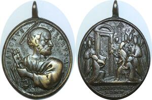 Q6037 Rare Medal Vatican Sanctvs Petrvs Roma Anno Jubilae 56mm