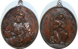 Q6038 Rare Medaille Cor Jesus Sacratissimum Miserere Jesus Christ Ange SUP