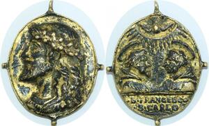 Q6045 Rare Medal Vatican Papal St Francesco St Carlo Jesus Christ 15-16th 