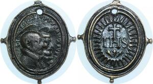 Q6052 Rare Medal Vatican Papal Saints IHS Roma cross -> Make offer