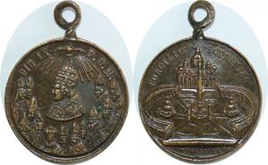 Q6053 Medal Vatican Papal Pio IX Consilio Ecumenico Roma 1899 AU -> M offer