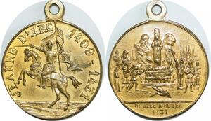 Q6054 Medal France Jeanne d'Arc Rouen 1409-1431 1909 UNC -> Make offer