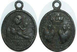 Q6060 Rare Medal Vatican Virgin Mary Christ hearts crown -> Make offer    