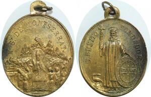 Q6065 Medal Vatican Papal St Benito Fundador Montserrat AU -> Make offer