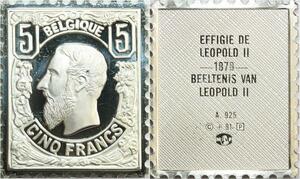 R0020 Belgium Timbre Monnaie 5 Francs Leopold II 1878 Silver Proof - Offer