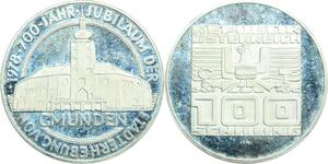 R0071 Austria 100 Schilling 700 ans Gmunden 1978 Silver Proof -> Make Offer