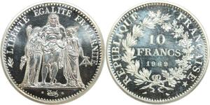 R0099 France 10 Francs Hercule 1969 Sortie Coffret Silver FDC -> Make Offer