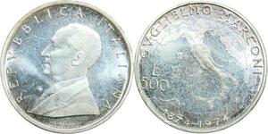 R0139 Italy 500 Lire Guglielmo Marconi 1974 Silver UNC GEM ->Make offer