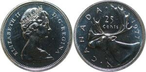 R0168 Canada 25 Cents Queen Elizabeth II Regina 1977 Prooflike -&gt;M Offer