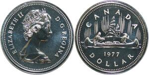 R0171 Canada Dollar Queen Elizabeth II Regina 1977 Silver Proof ->Make Offer