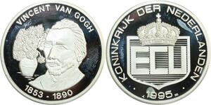 R0221 Medal Netherlands Van Gogh 1853 1890 Painter 1995 Silver 999% Proof