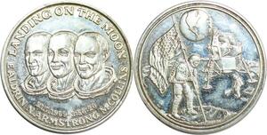 R0225 USA Landing on the Moon Space Amstrong 1969 Silver UNC -> Make Offer