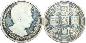 R0237 Médaille Belgique Prince Philippe Silver 1960 1981 Silver  -Offer 